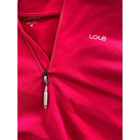 Lole 1/4 zip pullover top long sleeve cranberry woman’s size medium - Picture 4 of 5
